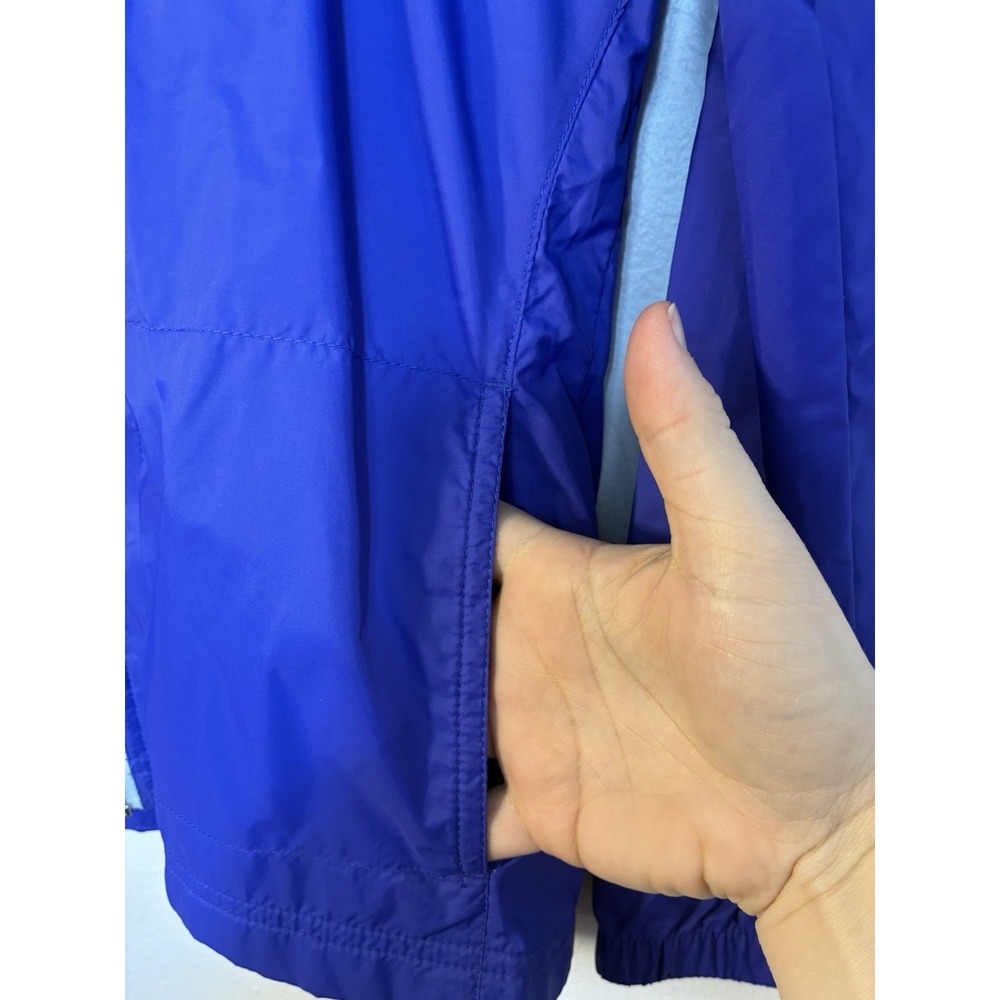 Columbia Jacket Girls Large 14/16 Purple Hooded Rain Windbreaker Full Zip - Picture 3 of 7